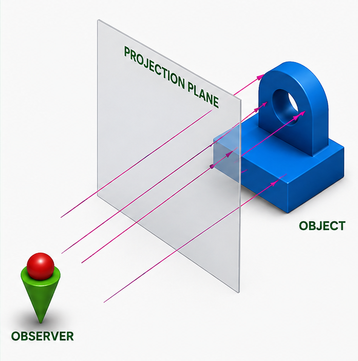 Third Angle 3D Projection